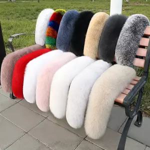 리얼 천연 폭스 모피 여성용 푸퍼 여우털 럭셔리 덕다운