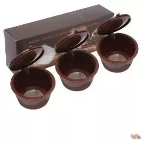 1 3개 리필 형 커피 캡슐 컵 호환 맛 어댑터 재사용 가능한 네스카페 돌체 구스토 머신 포드 키트