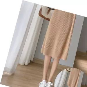 치마 V넥 후드 니트 롱원피스 G125948_루즈핏