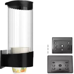 QWORK 컵 디스펜서 물 일회용 홀더 랙은 7온스 12온스 콘 또는 플랫 바텀 풀 타입 종이 물컵 페이스트 나사