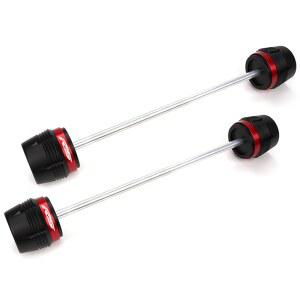 RS660 RS457 RSV4 팩토리 2009- 투오노 660 팩토리 투오노 457 오토바이 앞바퀴 뒷바퀴 차축 포크 충돌 보호기 RS 660 457 RS V4 빨간색 와 호환됩니다