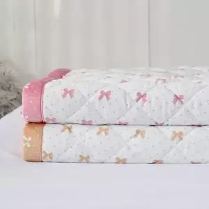 [콩심팥심]리본 극세사 밴딩 카페트 겸 침대 패드 이불패드 매트리스패드