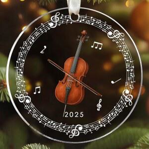 UMACVN 첼로 장식품 - 크리스마스 트리를 위한 음악 연인, 플레이어, 교사, 소녀, 여성을 선물 아크릴 2025