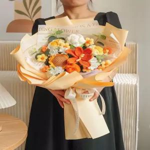 뜨개 꽃다발 완제품 생일 니트 믹스 선물 부케 어버이날 뜨개꽃다발