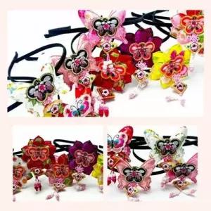 전통 한복 나비 매화꽃 머리띠 헤어밴드 소품 명절 WFISK8P