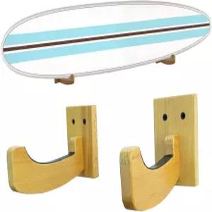 서핑보드 랙 나무 스키 보관 걸이 실내 야외 차고 농가 정원 파티오 비치 하우스용 벽 홀더 보드 스노보드