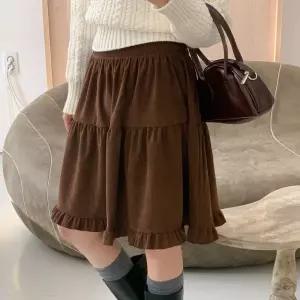 [다잇템]여자 티어드 후레아 큰사이즈 골덴 FW 스커트