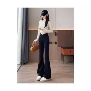 여자 스타일 완성 배기핏 청바지 스판 가을 겨울 하이웨스트 슬림핏 캐주얼 블랙 데님 부츠컷 바지 SPO마켓