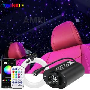 미니 6W 반짝이는 별이 빛나는 하늘 광섬유 천장 조명 앱 제어 별빛 분위기 자동차 실내 가정 장식