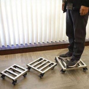 사각 화분 이동식 받침대 대형 이동선반 스테인리스