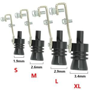 [호환품]터보 사운드 휘슬 차량 수리 배기 파이프 시뮬레이터 범용 S M L XL 머플러 장치 자동차 액세서리