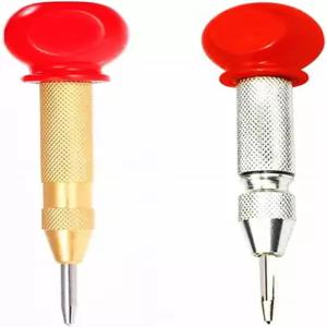 조히노 2Pcs 자동 센터 펀치 5인치 헤비 듀티 스틸 스프링 적재 홀 쿠션 캡 조절 가능한 장력을 갖춘 우드