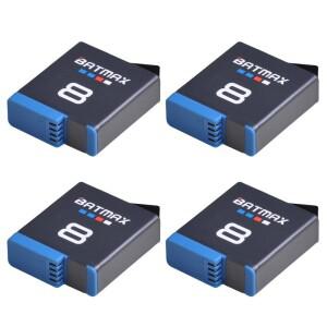 Gopro Hero 8 블랙 배터리 팩용 4Pcs 1680mAh Akku AHDBT-801 Black 액세서리