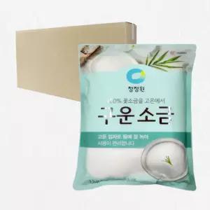 [로지프로] 청정원 구운소금 1kg 10개입 (1박스) 미네랄소금