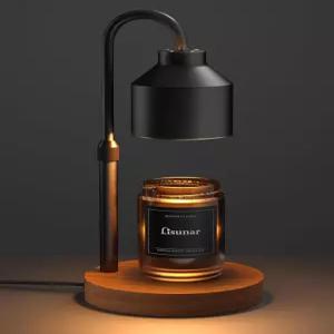 리스너 전기 캔들 워머 램프 블랙 타이머가 있는 병 캔들을 위한 왁스 조절 가능한 높이의 라이트 2개 전구