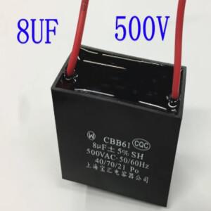 Cbb61 팬 시동 커패시터 500V 8UF AC