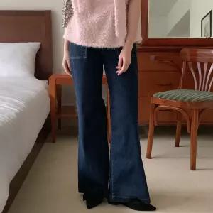 호란드 기모 부츠컷 데님팬츠