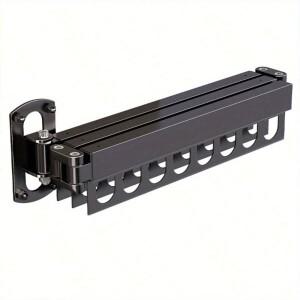 스테인리스 스틸 접이식 옷걸이 1개 - 광택 마감 은밀한 벽걸이 디자인 발코니사용하기 적합