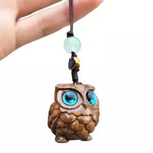 자동차 룸미러 장식 걸이 형 미니 우드 피규어 모형