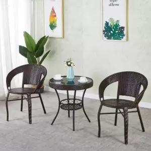 라탄 야외 테이블 의자 세트 발코니 정원 테라스