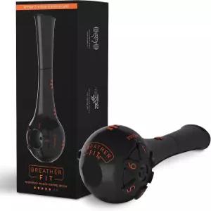 브리더 핏 - 운동선수용 폐 트레이너 폐용 휴대용 호흡 운동 장치 근육 강화제 코칭 앱 포함
