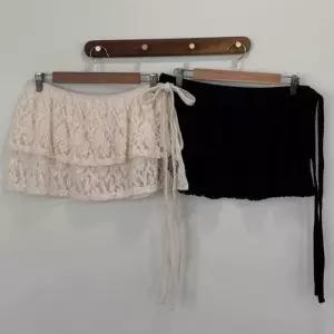 빅사이즈치마 V921L512 레이스레이어드스커트 YP