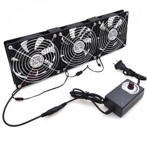 선풍기 캐비닛 서버 케이스 냉각 시스템 어댑터 포함 3 팬 세트 360x120x25mm 12V 2700RPM 0.3A
