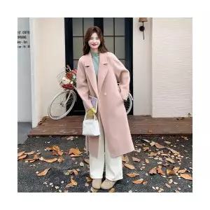여성용 모직 코트 핑크 패딩과 도톰한 겨울 CH4