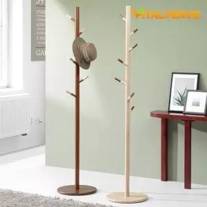 아모스 고무나무원목 스탠드 옷걸이 행거 원목행거 스탠드행거 옷걸이행거 원목옷걸이 인테리어행거