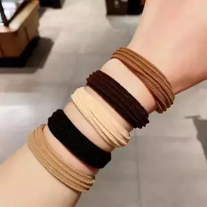 무지 무매듭 헤어 고무줄 머리끈 무매듭 머리 검정 곱창 끈 블랙 헤어 여성 고무줄