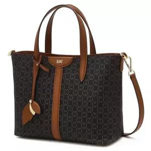 [닥스](센텀시티점)DCBA6E862W3 [SAINT BARNET]브라운 바넷 DD패턴 가죽배색 모던 토트백