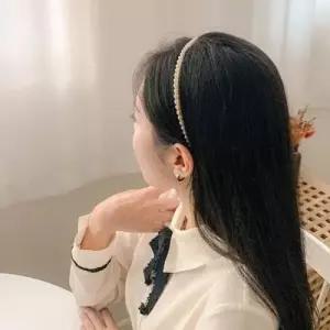 머리띠 펄 진주 헤어 베이직 한줄 밴드 WF0E2FF