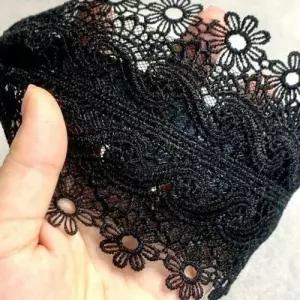 헤어밴드 자수 와이드 레이스 플라워 WF0D3DB