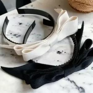 핸드메이드 빅 웨이브 꼬리 리본 헤어밴드 더블 WF0D3B2