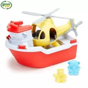 그린토이즈 구조보트헬리콥터/세트/리나/물놀이/놀이/식기/세척/가능/프로펠러/소방관/풀백/미니/비행기
