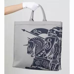 BURBERRY 라지 EKD 캔버스 토트백