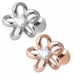 써지컬 스틸 플라워 볼륨 꽃 패션 피어싱 한쪽