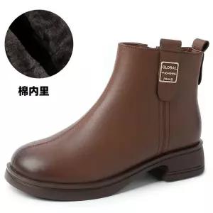 여친 워커힐 앵클부츠 추동 리얼 가죽 워커 통굽 빅사이즈 캐주얼 로퍼 탑 소 작은구두 패피4