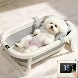 으노상점 강아지찜질방 목욕탕 애완동물 온천 온도감지욕조매트 욕조 더스