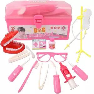 T 오즈토이 키즈닥터 치과놀이 가방세트 분홍 rx-605c 병원놀이 의사 어린이집 유치원 교구/병원/놀이/소꿉