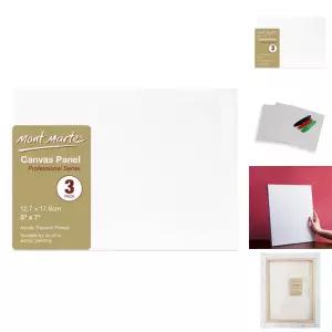 (몽마르뜨)캔버스 12.7cm x 17.8cm3개세트/린넨/공예/공작/재료/놀이/아크릴/액자/그림/캔버스/그리기