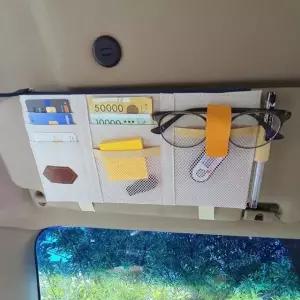 멀티 클립 선바이저 카드포켓 파우치 차량용 선글라스