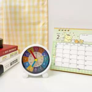 당출 큐 무소음 교육용시계 미니 알람 탁상시계