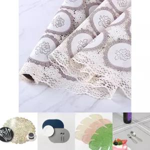 레이스 식탁보 매트커버 로즈라운드 L WB10/키친/칼라/커버/러너/예쁜/호텔용/매트/개인용/패드/테이블