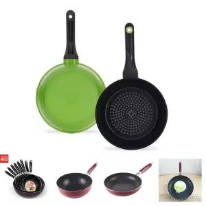 키친플라워 인덕션 후라이팬 프라이팬 그린 24cm/손잡이/냄비/요리/쉐프/주방/리빙/주물/볶음/계란/후라이