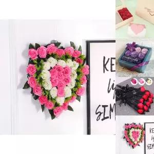 벽걸이 꽃꽂이 비누꽃 베이스 2개셋트/카네이션/프로포즈/플라워/시들지않는/생일/기념일/특별한/선물/여자