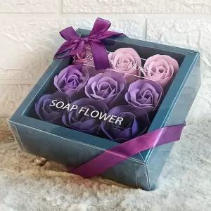 9송이 비누 장미꽃 상자 선물 기념일 발렌타인 졸업식/비누꽃/박스/용돈/어버이날/커플/플라워/시들지않는