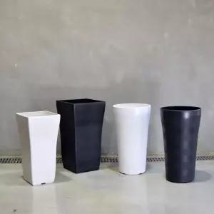 가로줄 패턴 대형 플라스틱화분 (L) 사각 원형 29x56 35x60cm/키우기/다육/분재/모종/베란다/분갈이/예쁜