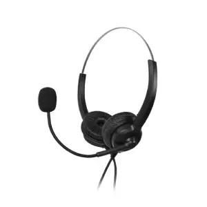 Coms 나비 생활 헤드셋 Black NV89-HDS10 어학연습 화상수업 화상회의 화상통화 콜센터 게임/게이밍/노트북