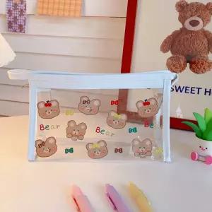 캐릭터지퍼팩 양치파우치 PVC 투명파우치 20X12/메이크업/파우치/화장품/수납/화장/여행/휴대용/정리/가방